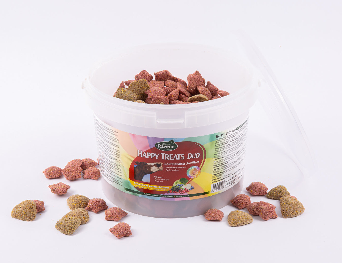 Ravene Happy Treats Duo Hästgodis Hink 2 kg