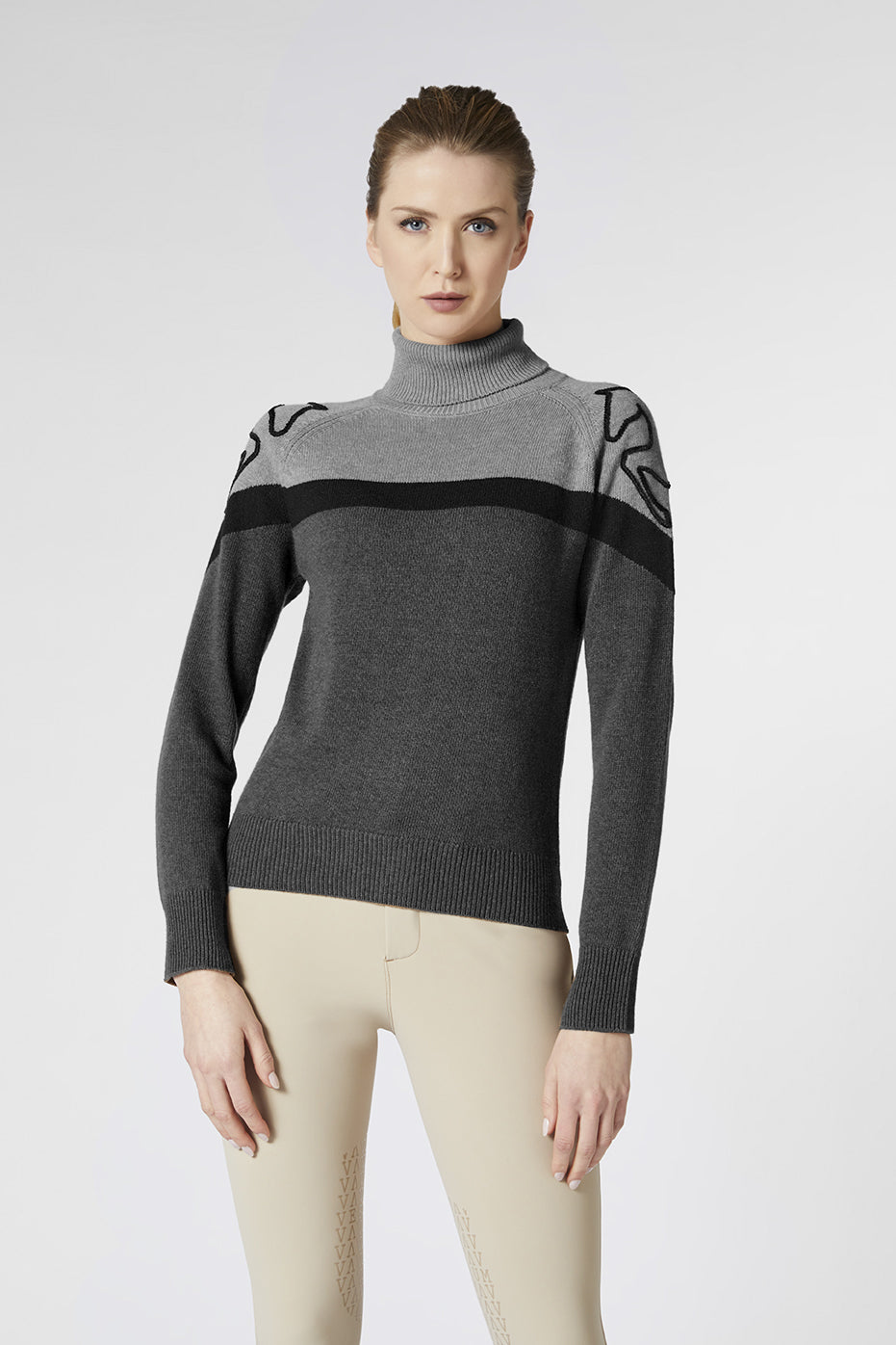Vestrum Stickad tröja Chamois Medium Grey/Dark Grey