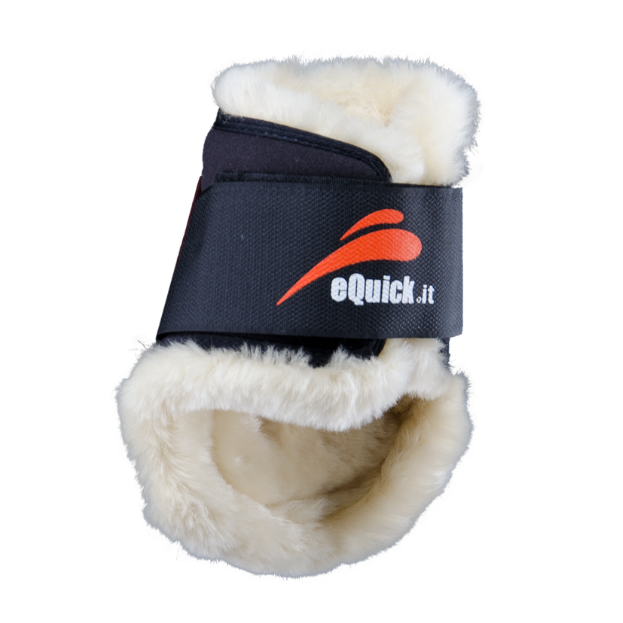 eQuick - eShock - Legend - Rear Velcro Black Fluffy Bakbensskydd