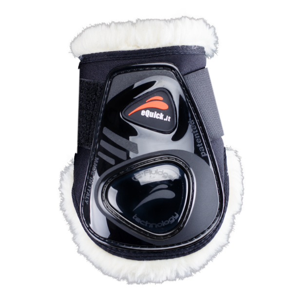 eQuick - eShock - Legend - Rear Velcro Black Fluffy Bakbensskydd