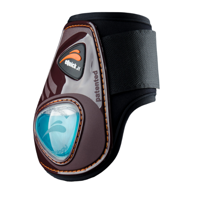 eQuick - eShock - Rear Velcro Brown Bakbensskydd