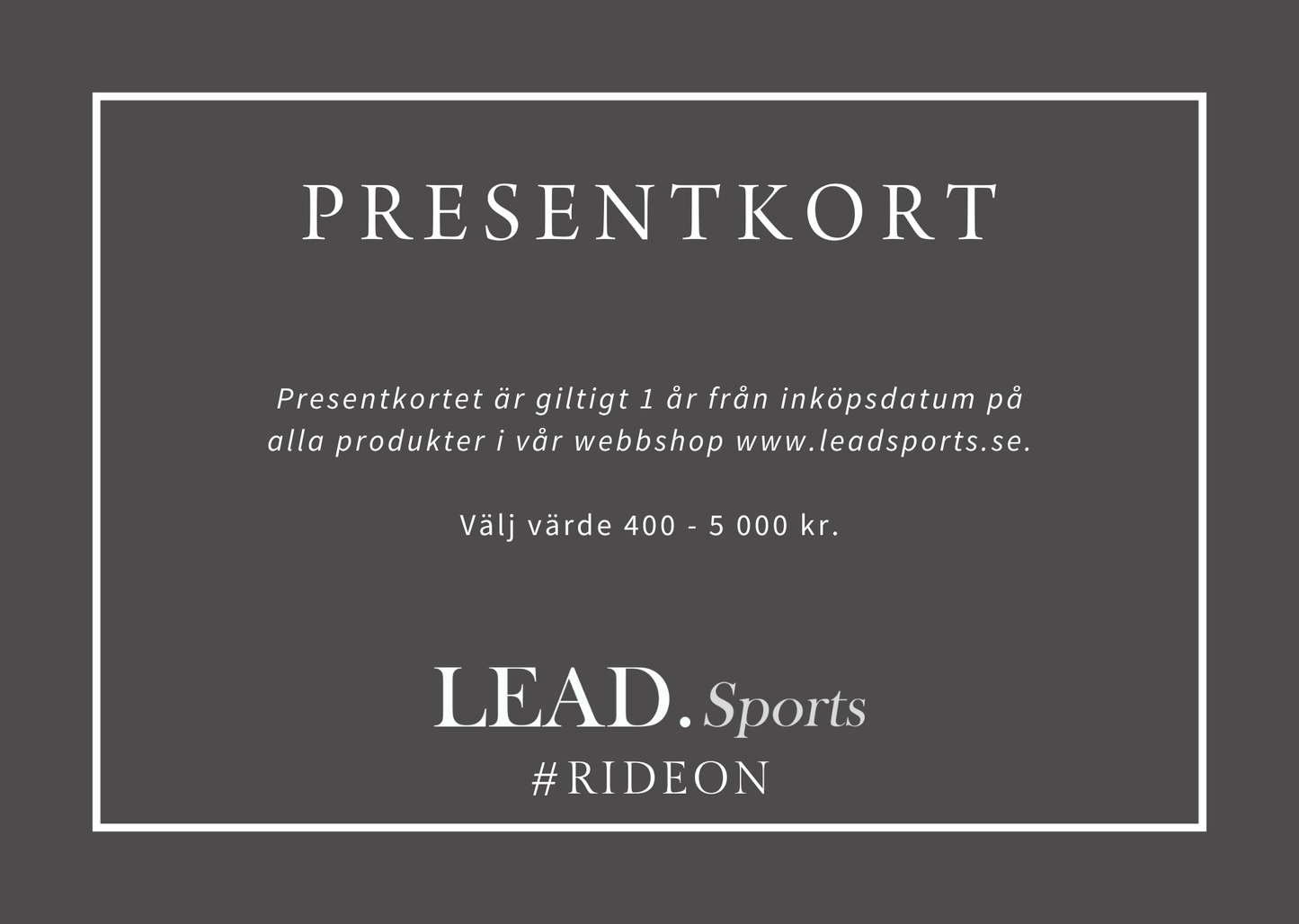 Lead Sports Presentkort