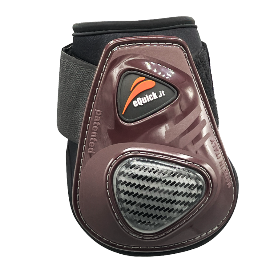 eQuick - eCarbon shock - Rear Velcro Brown - Lead Sports AB